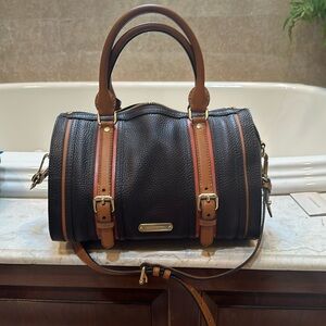 Burberry Alchester Bowling bag medium brown pebbled leather great condition